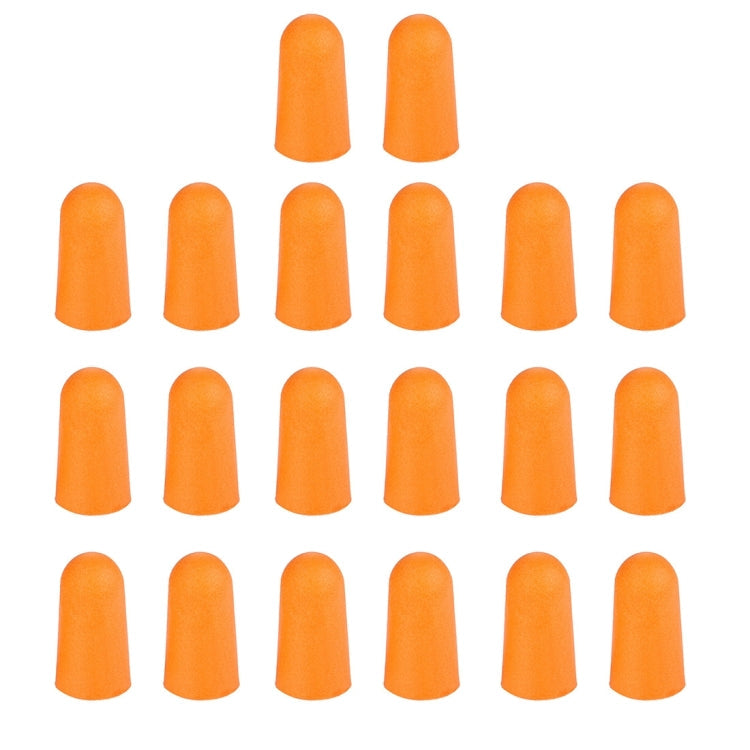 Ten Pairs Non-toxic Orange Soft Memory Foam Material Earplug for Sleeping(Orange)