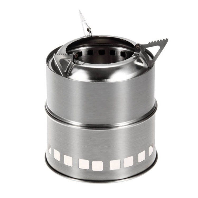Outdoor Camping Mini Stainless Steel Wood-burning Stove Solid alcohol Stove for Picnic Heating