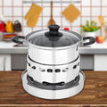 Portable Outdoor Stainless Steel Wick Alcohol Stove Single Small Pot Set, Size: 14cm