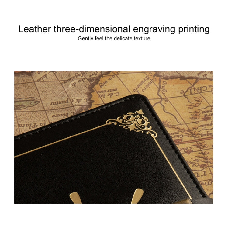 B6 Retro PU Cover Sailor Notebook Diary Book with Password Lock(Blue)