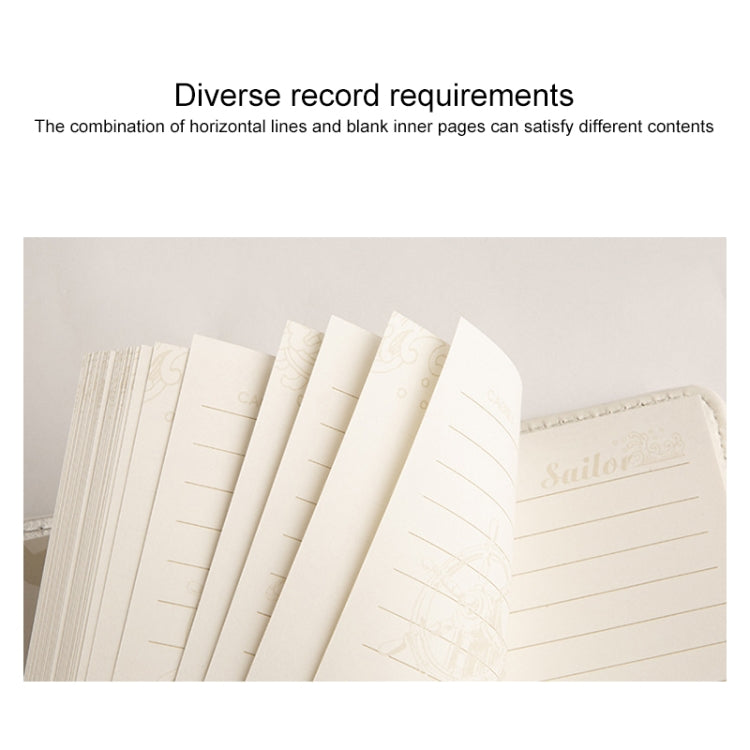 B6 Retro PU Cover Notebook Diary Book with Password Lock(Wine Red)