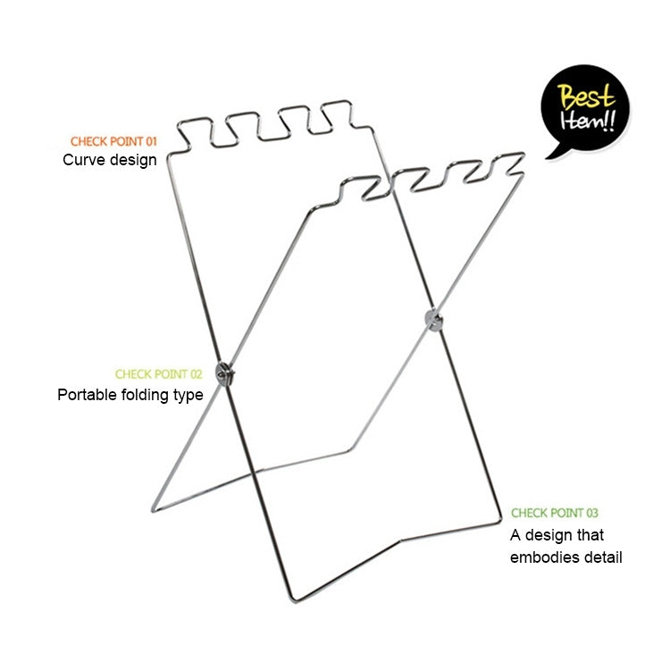 Outdoor Camping Stainless Steel Foldable Garbage Bags Hanger, Size: 58*32 cm