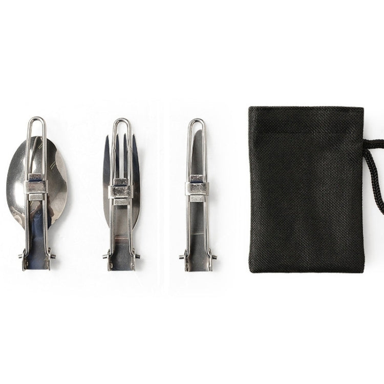 Three-Piece Stainless Steel Foldable Outdoor Cutlery