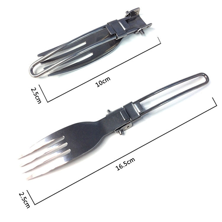 Three-Piece Stainless Steel Foldable Outdoor Cutlery