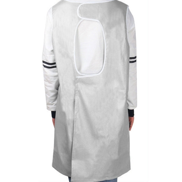 Sleeveless Pet Apron Beauty Gown Pet Grooming Beautician Smock Waterproof Clothing Pet Store Aprons,M, Length: 93cm(Silver)