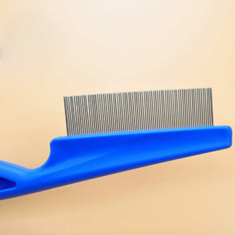5 PCS Pet Cats Dogs Supplies Combs Fine Toothed Stainless Steel Needle Fleas Removal Combs, Length: 14cm (Purple)