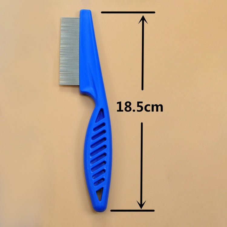 5 PCS Pet Cats Dogs Supplies Combs Fine Toothed Stainless Steel Needle Fleas Removal Combs, Length: 18.5cm (White)