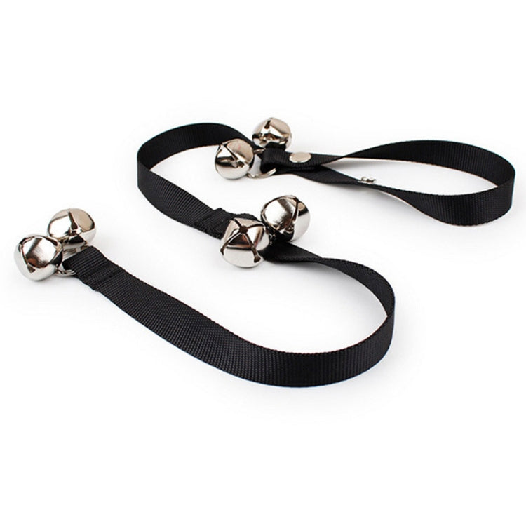 Pet Dog Training Bell Nylon Rope Traction Rope Doorbell Leash Dog Anti-lost Bell with 7 Bells (Black)