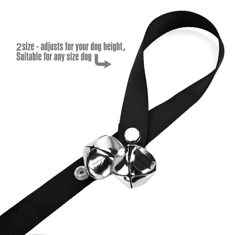 Pet Dog Training Bell Nylon Rope Traction Rope Doorbell Leash Dog Anti-lost Bell with 7 Bells (Black)
