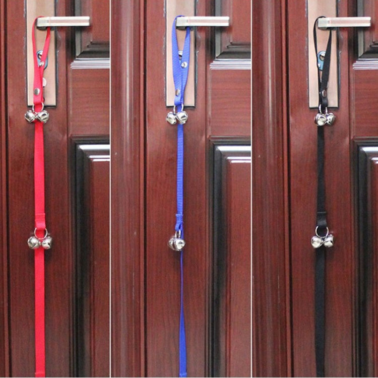 Pet Dog Training Bell Nylon Rope Traction Rope Doorbell Leash Dog Anti-lost Bell with 7 Bells (Red)