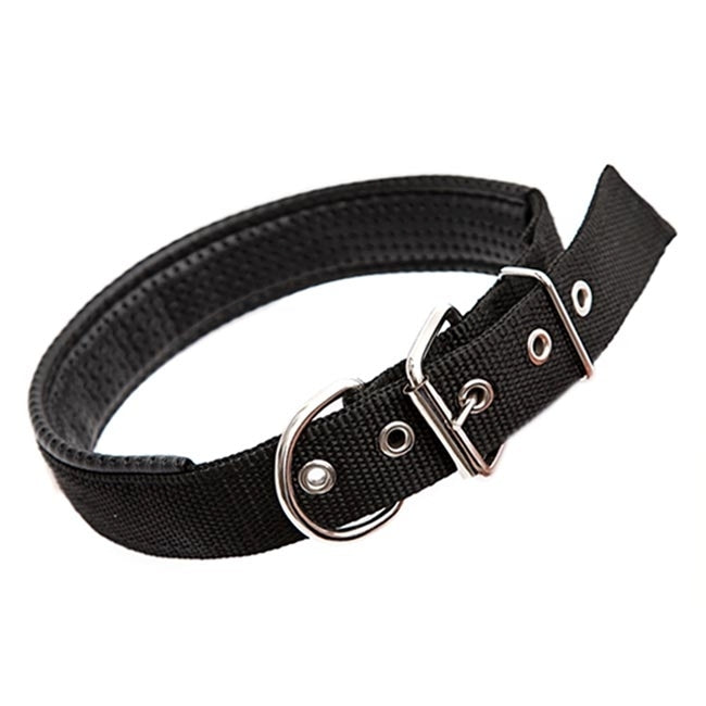 Foam Cotton  Polyester Pet Collars Pet Neck Strap Dog Neckband Cats Dogs Collars, 3.5cm x 57cm (Black)