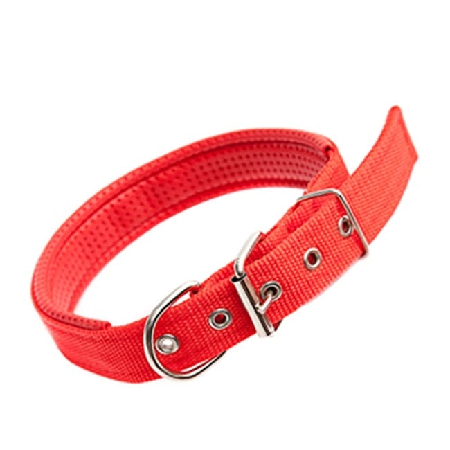 Foam Cotton  Polyester Pet Collars Pet Neck Strap Dog Neckband Cats Dogs Collars, 3.5cm x 57cm (Red)