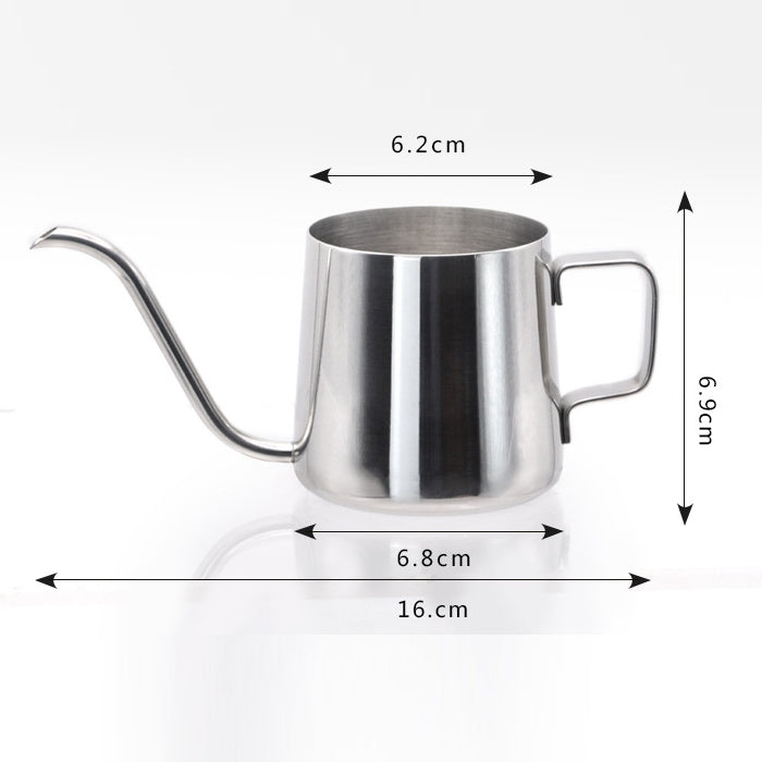 250ML Long Narrow Spout 304 Stainless Steel Hand Drip Coffee Pot with Hanging Ear