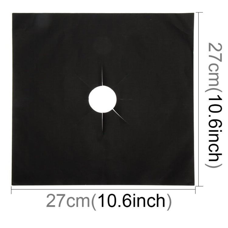 Gas Furnace Surface Ultra-thin Fibre Material Stovetop Protective Cleaning Pad, Size: 27*27cm, 0.08mm (Black)