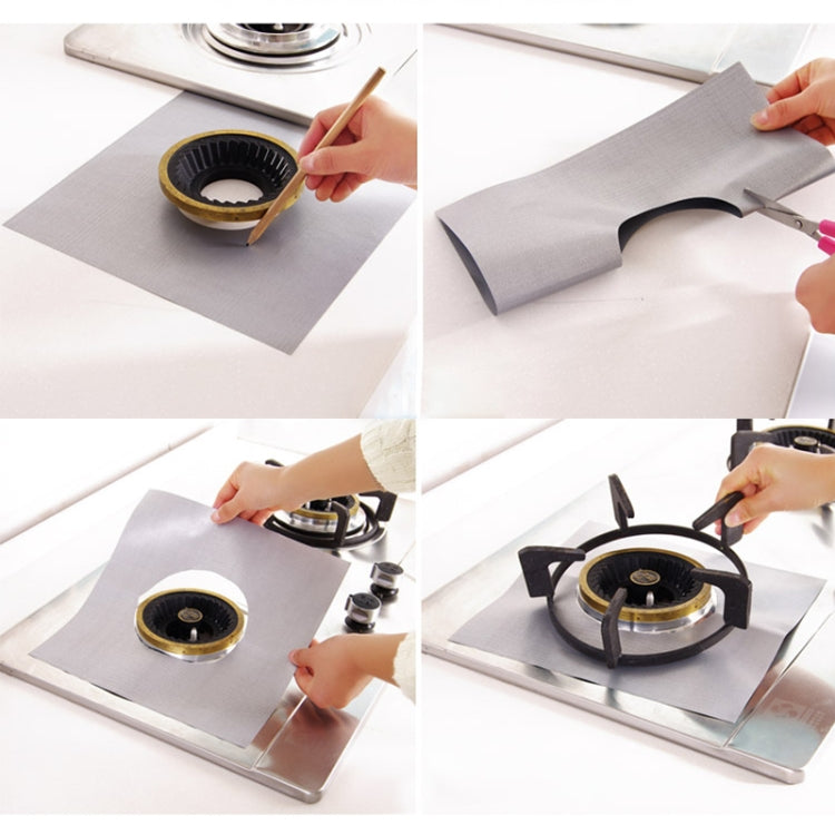 Gas Furnace Surface Ultra-thin Fibre Material Stovetop Protective Cleaning Pad, Size: 27*27cm, 0.08mm (Black)