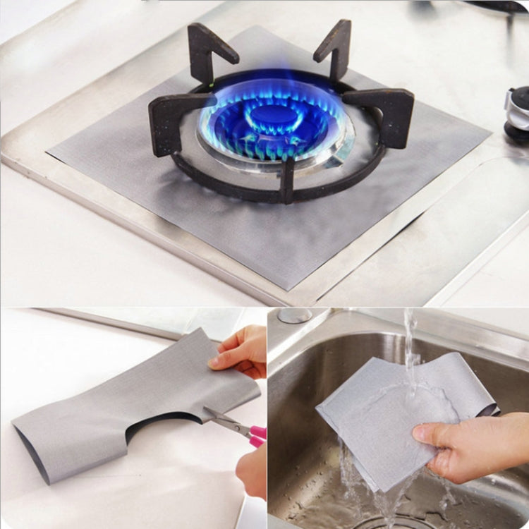 Gas Furnace Surface Ultra-thin Fibre Material Stovetop Protective Cleaning Pad, Size: 27*27cm, 0.08mm (Black)