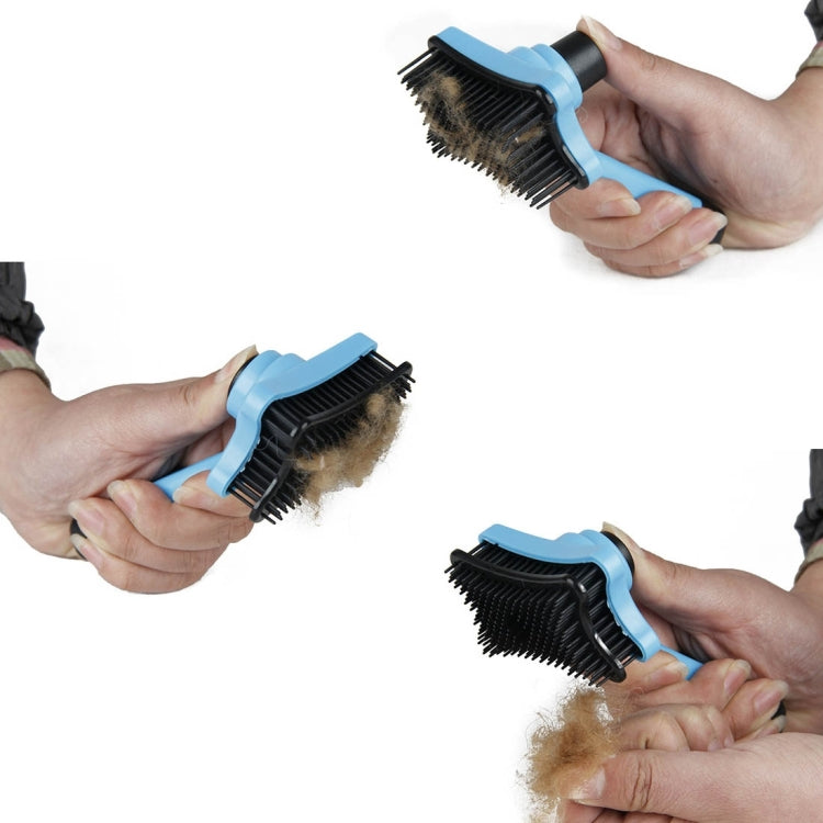 Elite Multi-functional Plastic Grooming Comb Cut Tangles Tool Pet Brushes(Green)