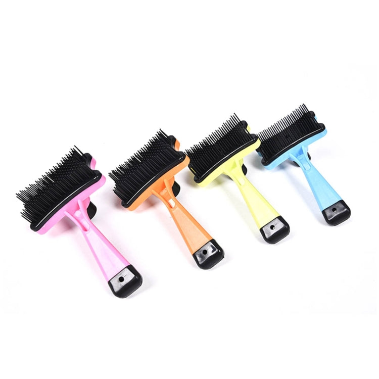 Elite Multi-functional Plastic Grooming Comb Cut Tangles Tool Pet Brushes(Blue)