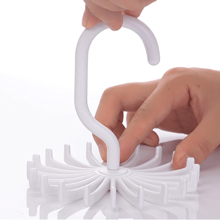 20 Claws 360 Degree Rotatable Tie Rack Belt Scarf Hanger Holder, Size: S(Black)