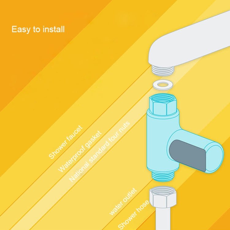 BD-LS-01 Baby Showering 360 Degree Rotatable LED Display Passive Water Thermometer (Plating)