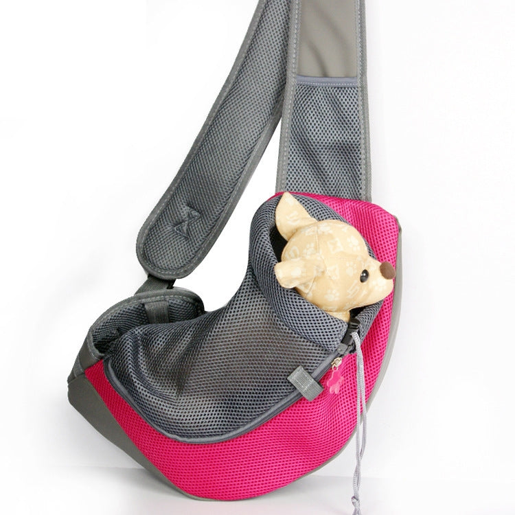 Dog and Cat Sling Carrier Hands Free Reversible Pet Papoose Bag, Size：Small(Magenta)