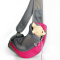 Dog and Cat Sling Carrier Hands Free Reversible Pet Papoose Bag, Size：Small(Magenta)