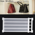 Wardrobe Storage Layered Baffle Cabinet Shelf Dormitory Partition Cupboard Partition Board, Width: 24cm, Stretch Range: 30-40cm (White)