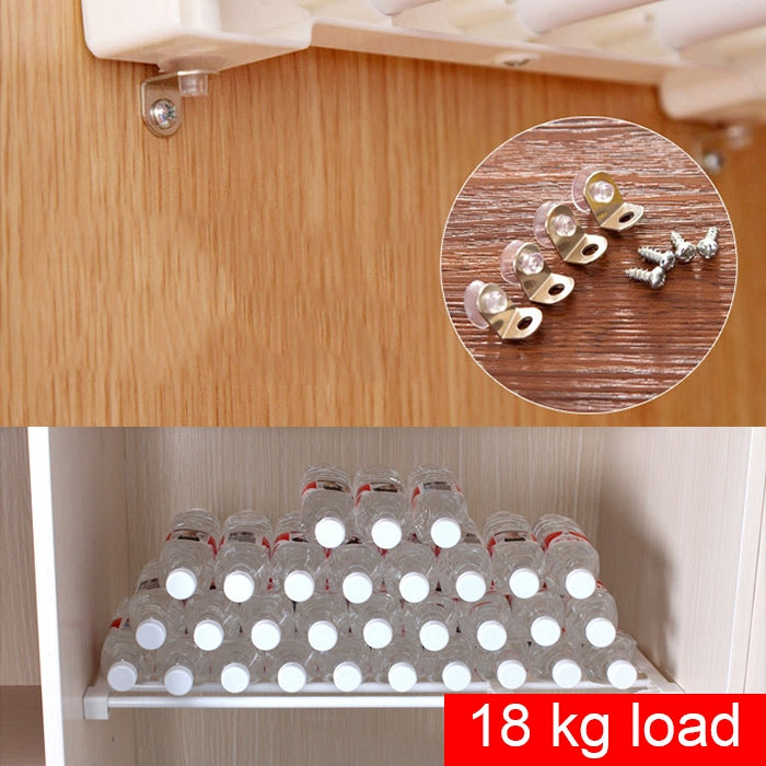 Wardrobe Storage Layered Baffle Cabinet Shelf Dormitory Partition Cupboard Partition Board, Width: 24cm, Stretch Range: 30-40cm (White)