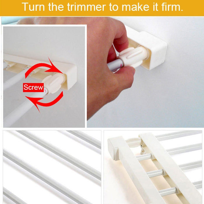 Wardrobe Storage Layered Baffle Cabinet Shelf Dormitory Partition Cupboard Partition Board, Width: 24cm, Stretch Range: 30-40cm (White)