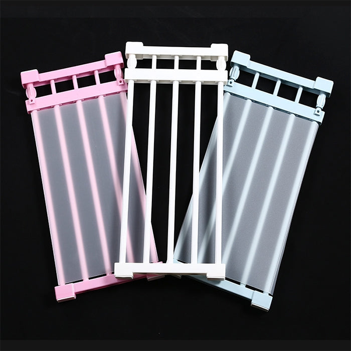 Wardrobe Storage Layered Baffle Cabinet Shelf Dormitory Partition Cupboard Partition Board, Width: 24cm, Stretch Range: 30-40cm (White)