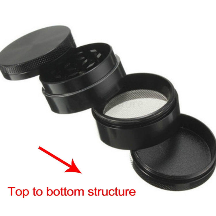 Mini 4-layer 40mm Zinc Alloy Herb Tobacco Cigarette Grinder (Black)