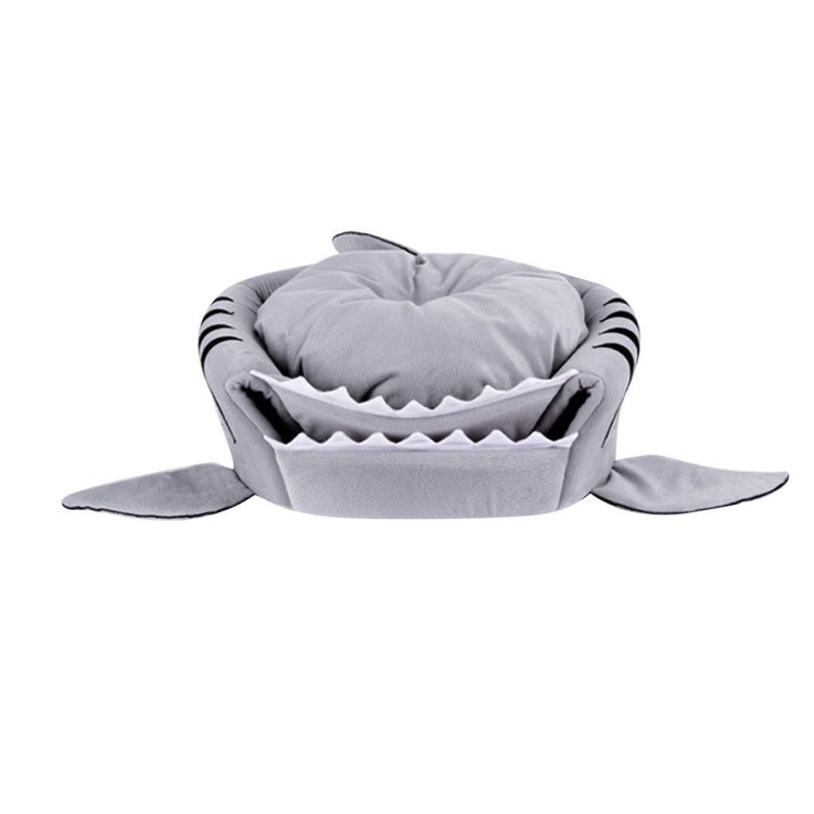 Indoor Pet Dog Puppy Cat Warm House Sharks Pet Sleeping Bed Nest, M Size: 50x50x48cm(Grey)