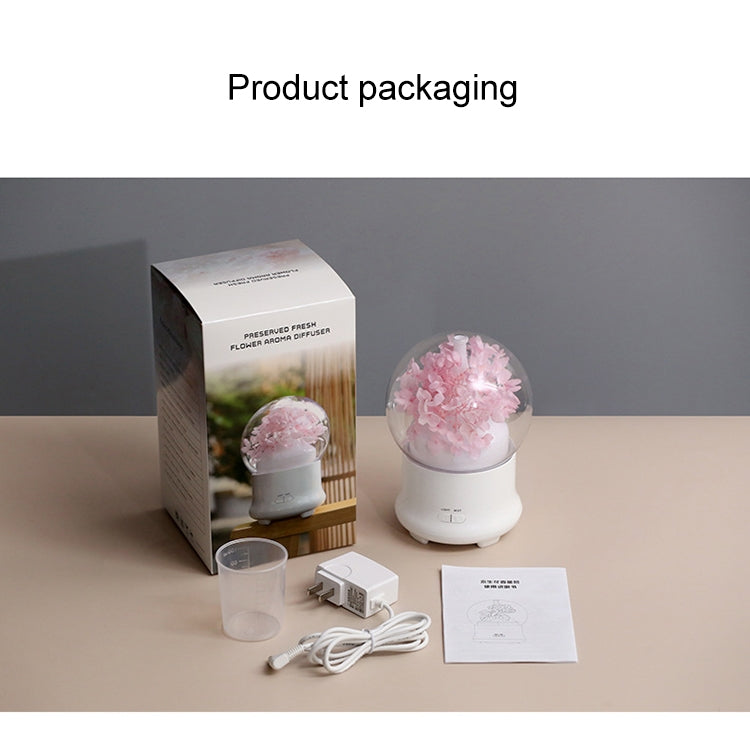 ML-824 100ML Gypsophila Flowers Aromatherapy Diffuser Air Humidifier with Colorful LED Light for Office / Home(Blue)