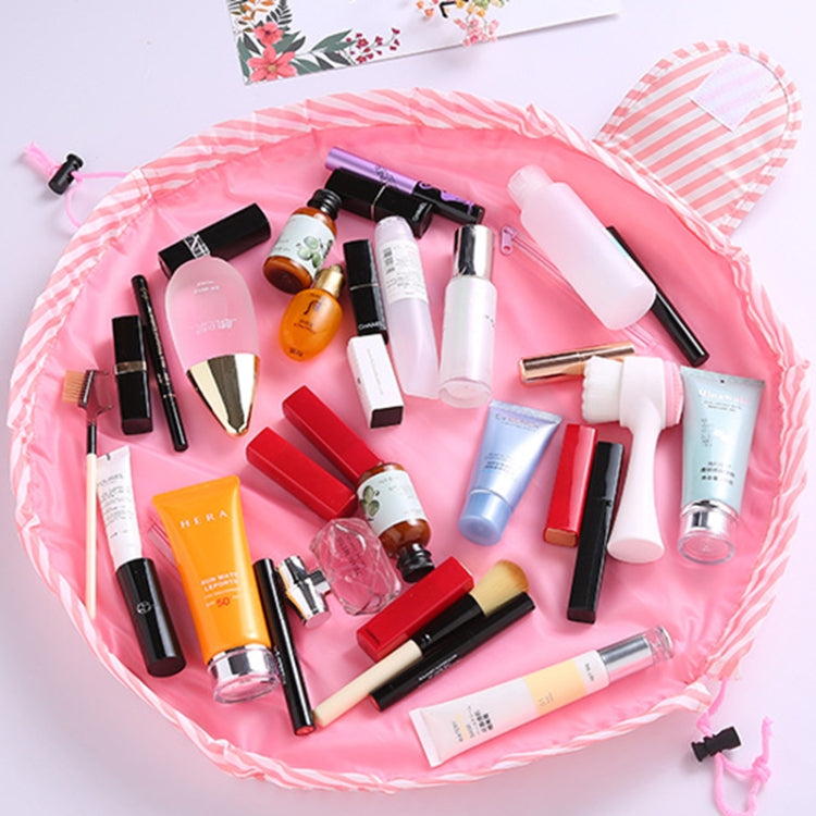 Travel Large Volume Drawstring Bag Cosmetic Sundries Storage Bag(Black)