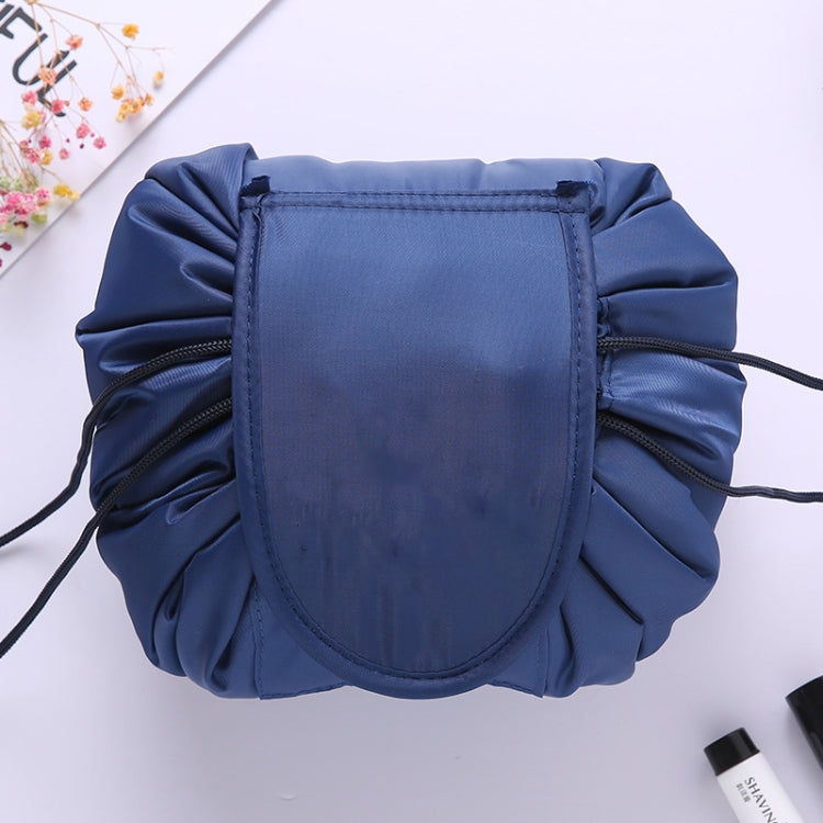 Travel Large Volume Drawstring Bag Cosmetic Sundries Storage Bag(Navy Blue)
