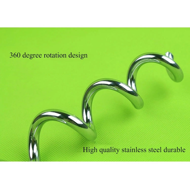 Stainless Steel Dog Spiral Tie Out 360 Degree Rotation Anti Wrap Fixed Pile Outdoor Camping Stake, Size:42cm*8mm