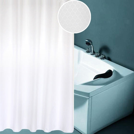 Thickening Waterproof And Mildew Curtain Honeycomb Texture Polyester Cloth Shower Curtain Bathroom Curtains,Size:120*200cm(White)