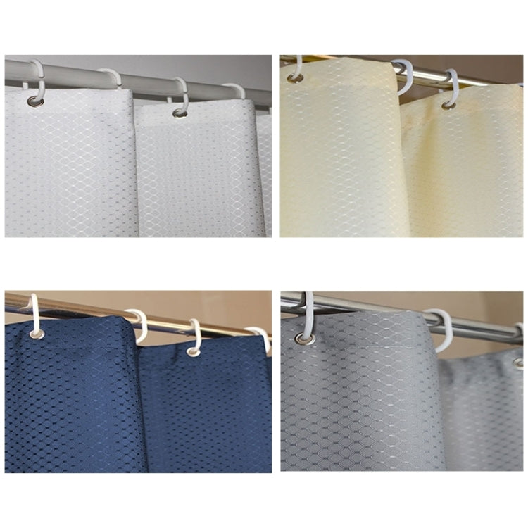 Thickening Waterproof And Mildew Curtain Honeycomb Texture Polyester Cloth Shower Curtain Bathroom Curtains,Size:200*200cm(Grey)