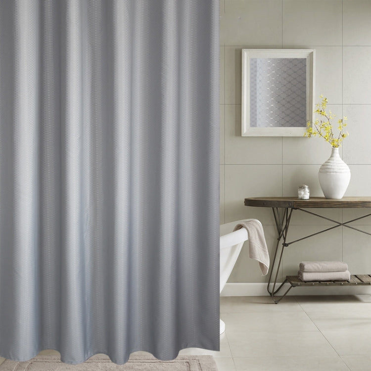 Thickening Waterproof And Mildew Curtain Honeycomb Texture Polyester Cloth Shower Curtain Bathroom Curtains,Size:220*200cm(Grey)