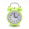 Fashion Mute Metal Alarm Clock with Night Light, Size: 12*8.5cm(Green)