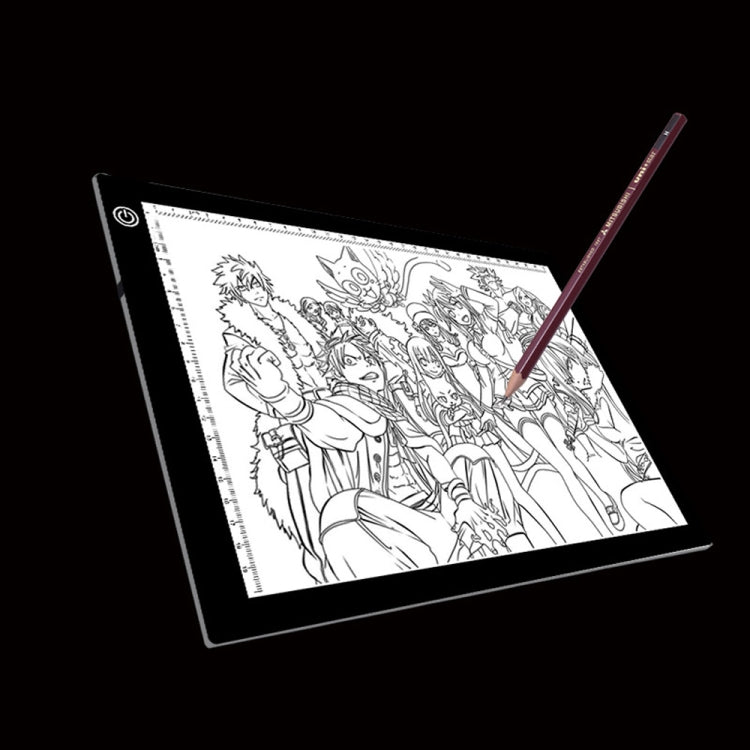 A4 Size 5W 5V LED Three Level of Brightness Dimmable Acrylic Copy Boards for Anime Sketch Drawing Sketchpad, with USB Cable & Plug, Size：220x330x5mm