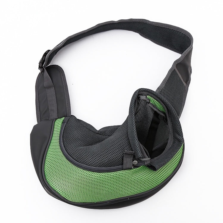 Dog and Cat Sling Carrier Hands Free Reversible Pet Papoose Bag, Size：Large(Green)