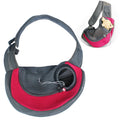 Dog and Cat Sling Carrier Hands Free Reversible Pet Papoose Bag, Size：Large(Red)