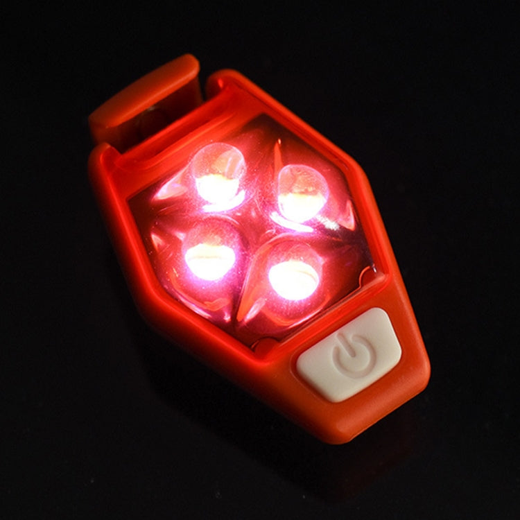 Multifunctional Outdoor Bicycling Running Warning Light Bicycle Taillight LED Back Clip Light(Red)
