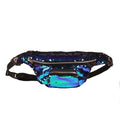 Sequins Waist Bag Double Color Makeup Bag Mermaid Purses Chest Pack Women Girl Travelling Mobile Phone Bag(Lake Blue)
