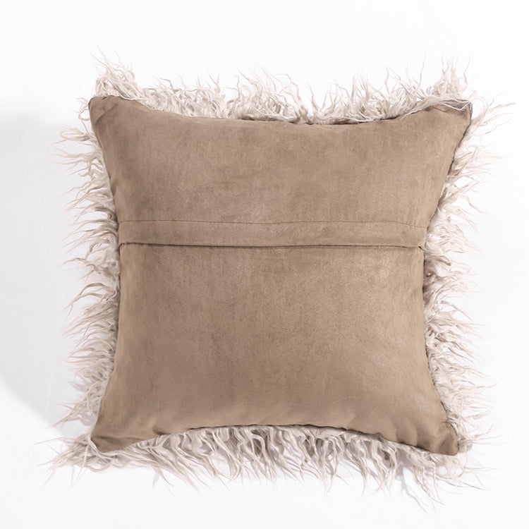 Velvet Long Plush Pillow Cover Popular Square Furry Cover Home Bed Room Decoration Pillowcase, Size: 45 x 45cm(Green)