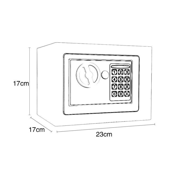 17E Home Mini Electronic Security Lock Box Wall Cabinet Safety Box without Coin-operated Function(Pink)
