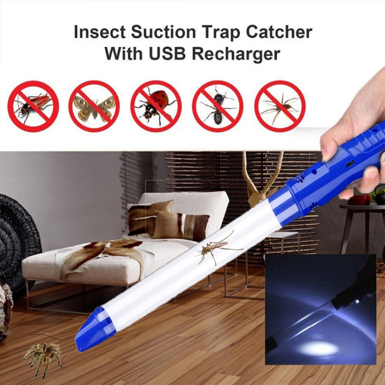 SK818 USB Charging Insects Bugs Suction Traps Electric Pest Spider Catcher with LED Light(Blue)