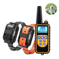 880-2 800 Yards Rechargeable Remote Control Collar Dog Training Device Anti Barking Device(Black+Orange)