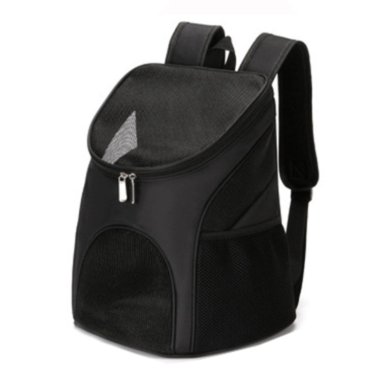 Portable Folding Nylon Breathable Pet Carrier Backpack, Size: 45 x 36 x 31cm(Black)